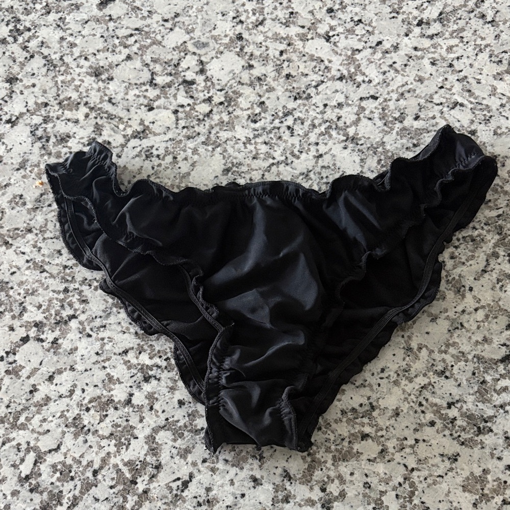 Black Ruffle bikini bottom